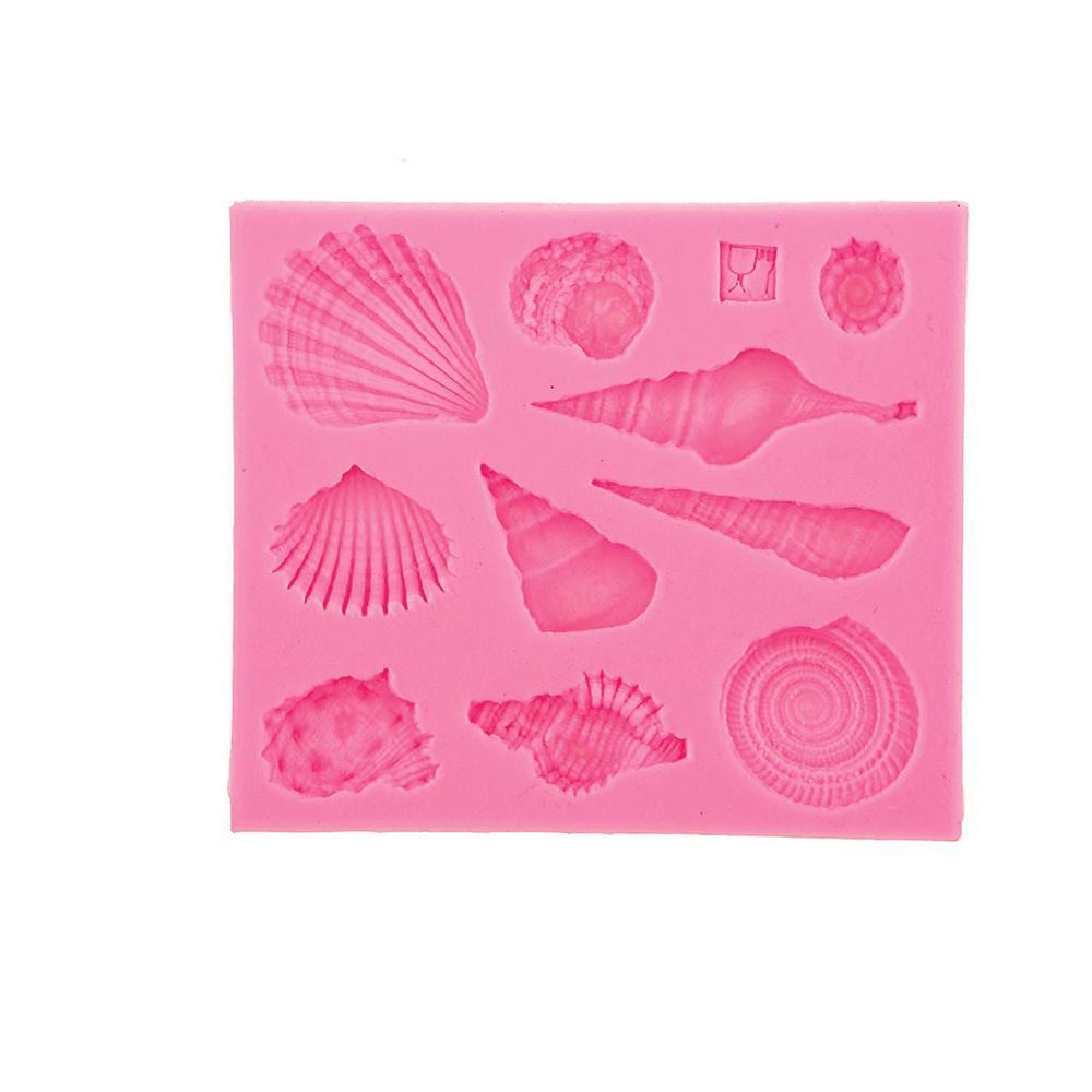 

1 шт. DIY прекрасный ракушка морская звезда раковина морская силиконовая форма помадка торт форма для мыла торт шоколад розовый