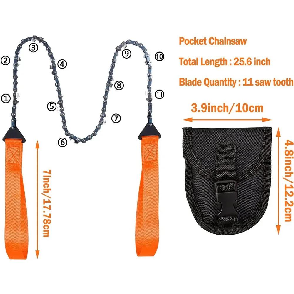 4 Stile Tragbare Überlebens-Kettensäge Kettensägen Notfall Camping Wandern Werkzeug Tasche Handwerkzeug Tasche Outdoor Tasche EMT IFAK EDC