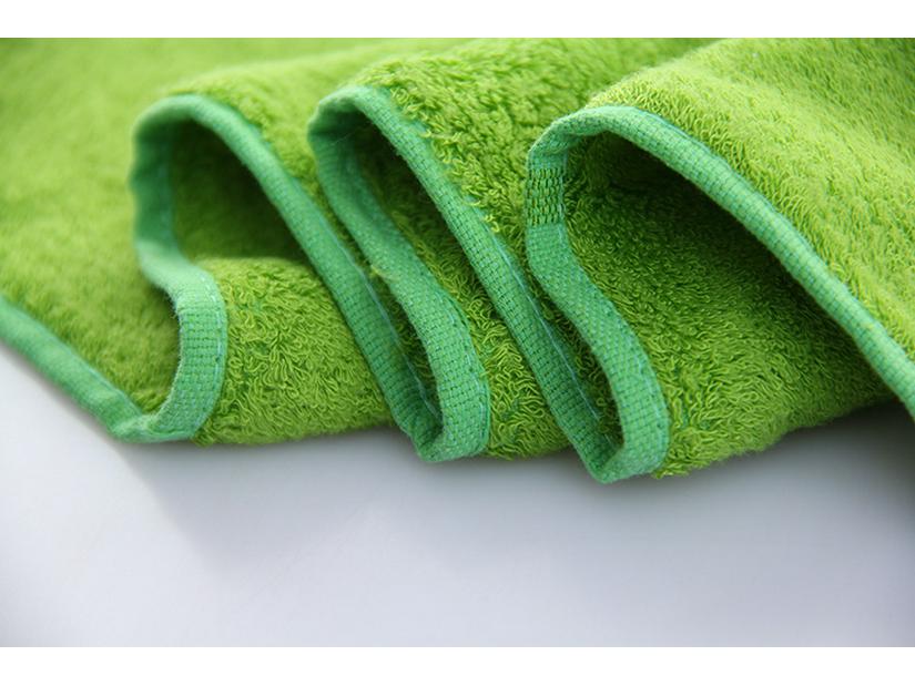 Bamboo Charcoal Embroidered Bath Towel Gift Set - Thick, Solid Color, 32-Count Single Yarn