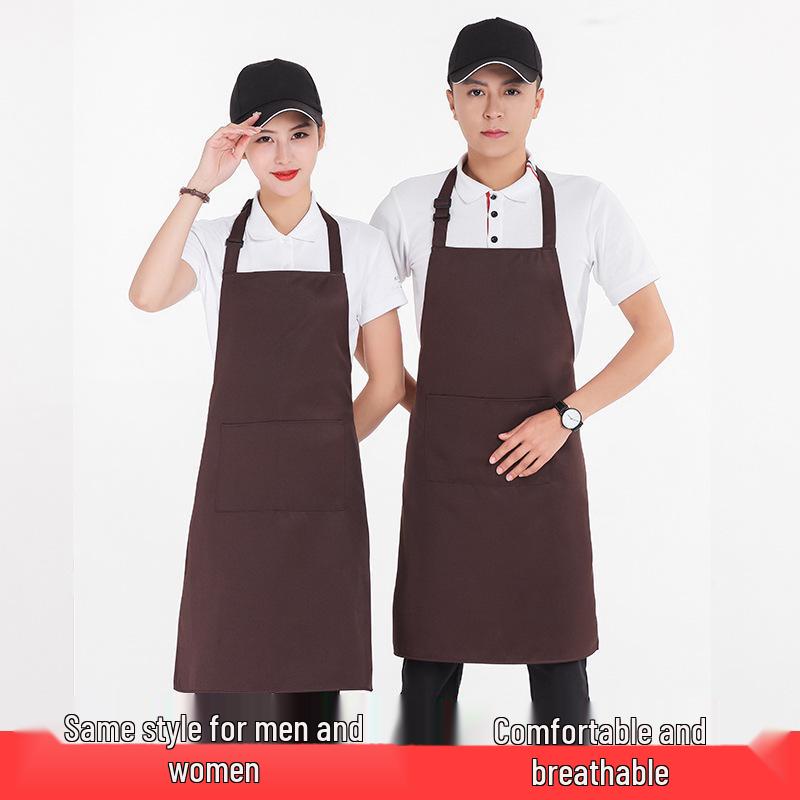Custom Logo Waterproof Stain-resistant Solid Color Waist Apron for Kitchen and Work
