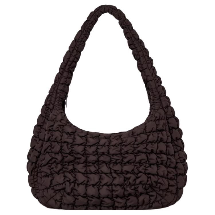 COS Fashionable Commuter Versatile Polyester Tote Shoulder Bag Large Women bags Dark-Brown 0916460031 Dark Brown,Large