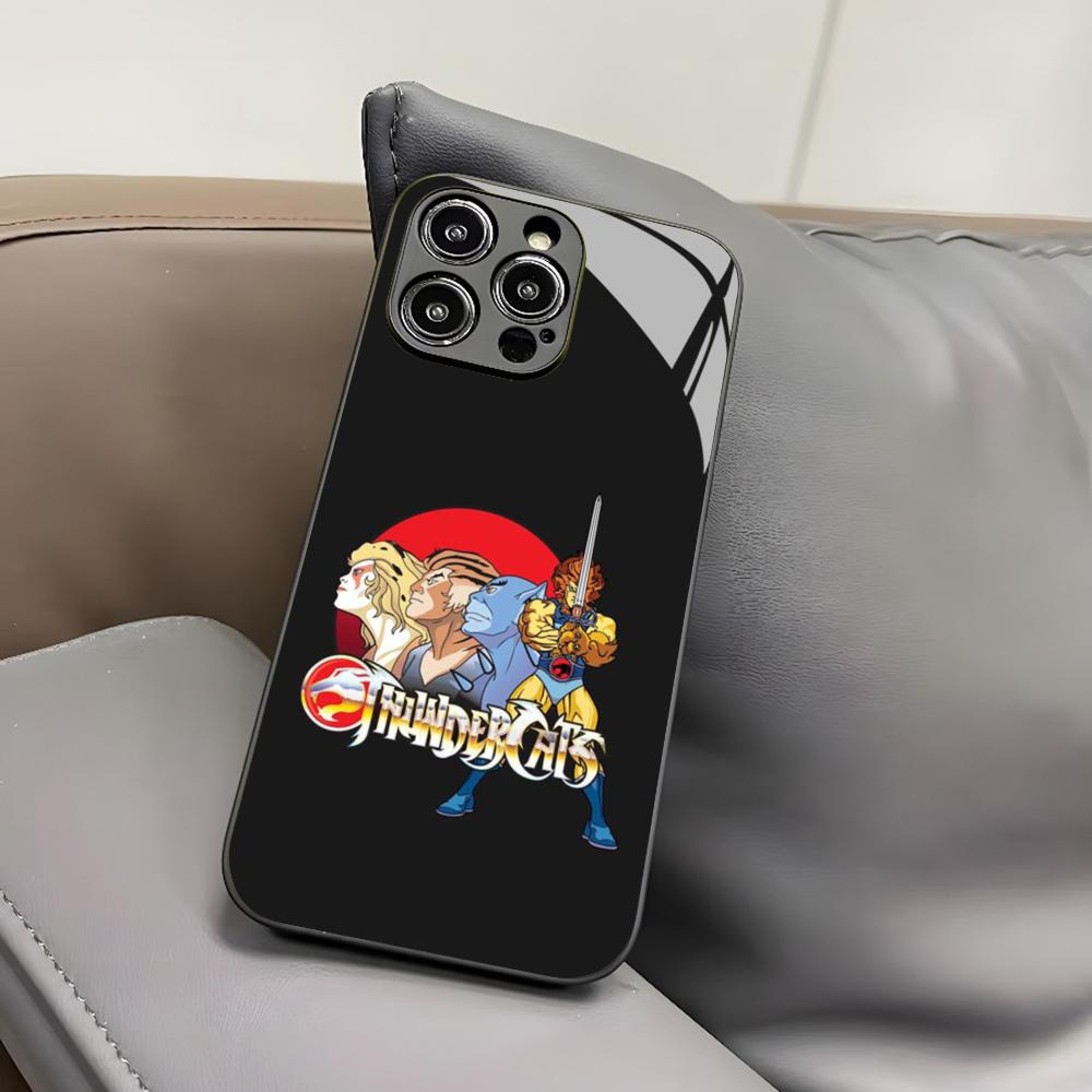 Thundercats Phone Case for Iphone 17 Air 16 15 14 12 11 13 Pro Max Mini X Xr Xs Puls Black Glass Cover