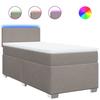 Maison Exclusive - Sommier à lattes de lit avec matelas Taupe 100x200 cm Tissu