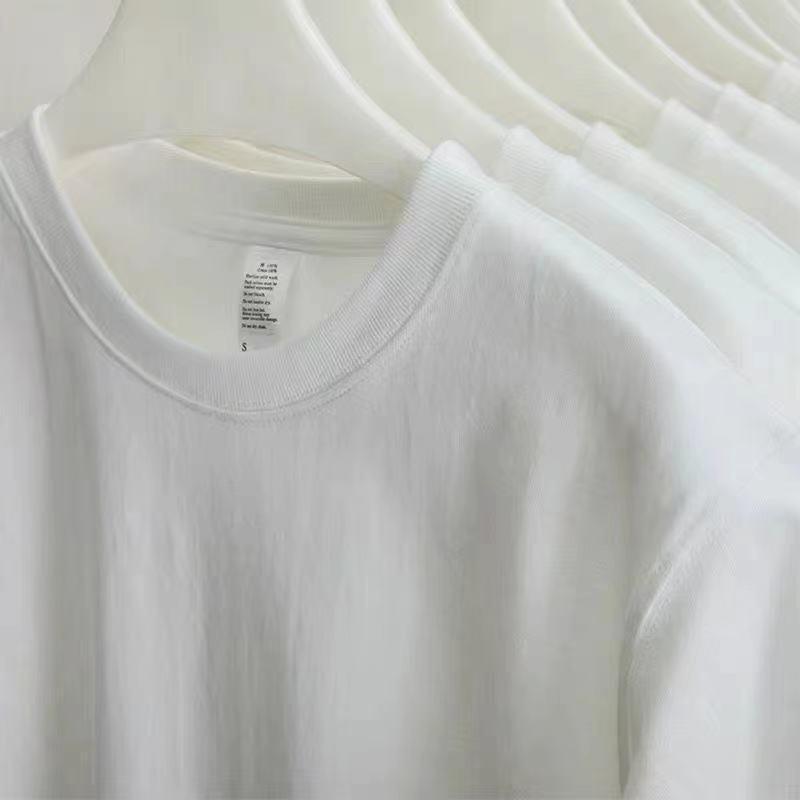 2026 Unisex Summer Cotton T-shirt: Men's Trendy 230g Japanese Style, Round Neck, Short Sleeves, Loose Fit.