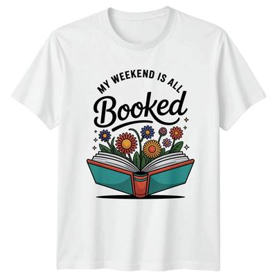 My Weekend Is All Booked Reading Literature Mens Womens Graphic Tee
