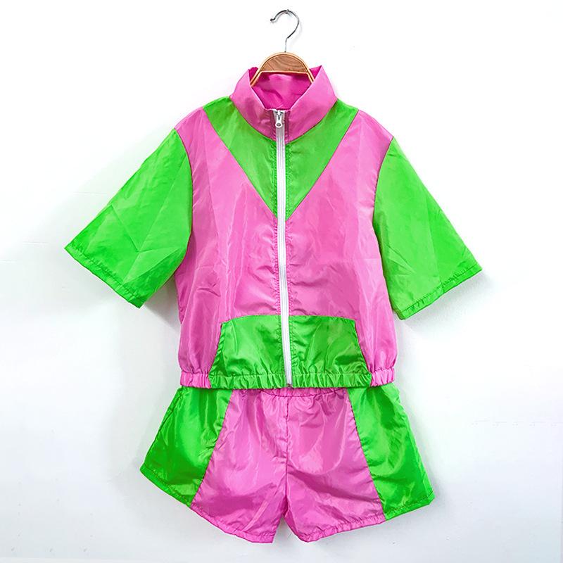 Damen Retro 70er Disco Sportbekleidung für Bühnenauftritte