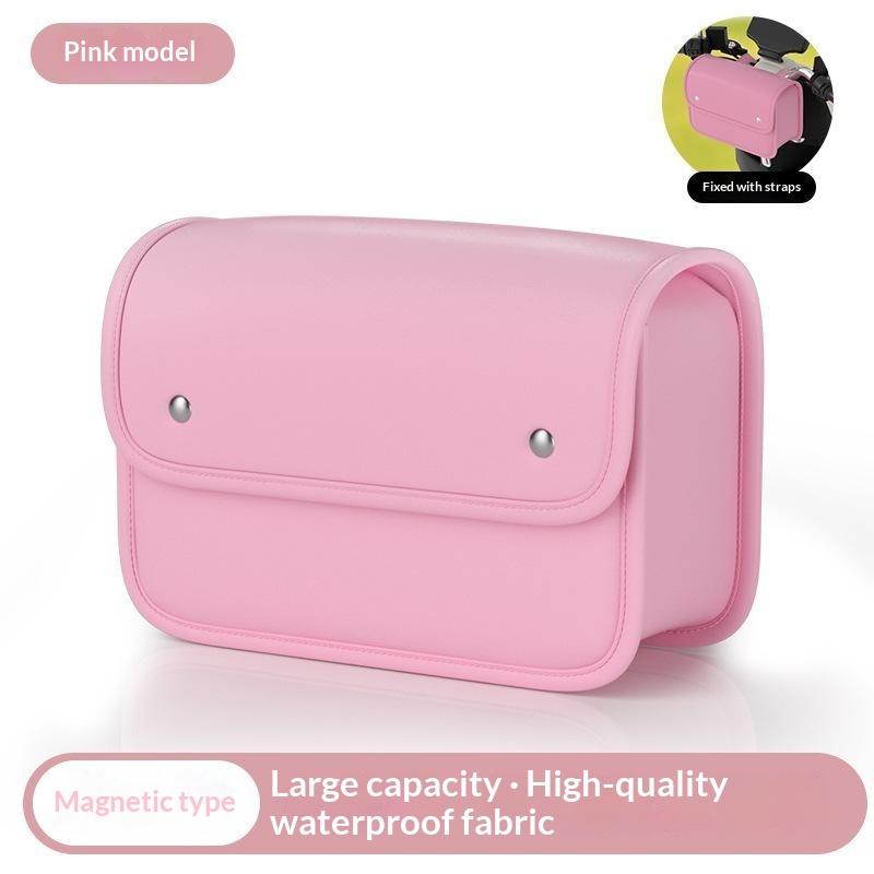 Waterproof PU Leather Electric Bike Hanging Bag Large Capacity Universal for Motorcycle Cycling Commuting Travel