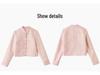 2025 Small Mandarin Collar Jacquard Jacket for Women - Spring/Autumn Fashion