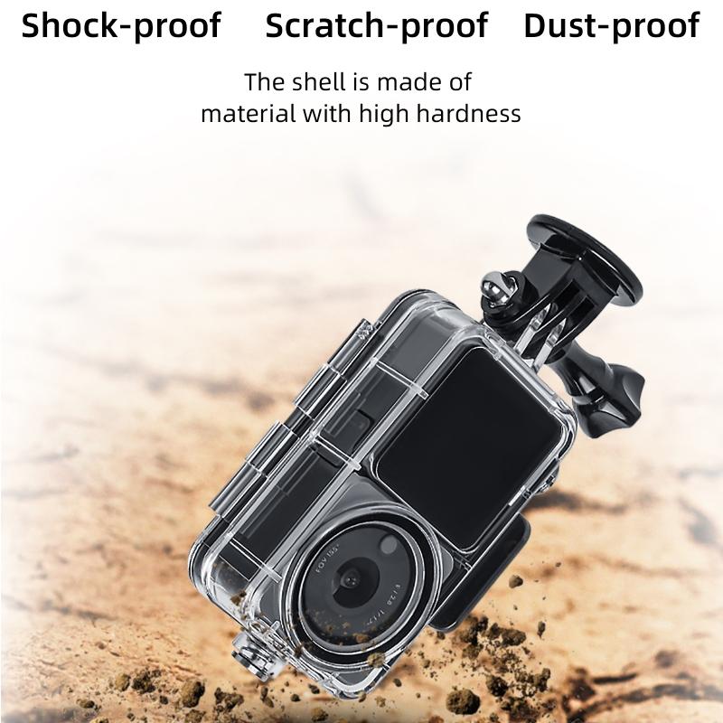 45M Waterproof Housing Case Heat Sinking Underwater Case High Strength Protector Cover Compatible For Action 2 Accessory