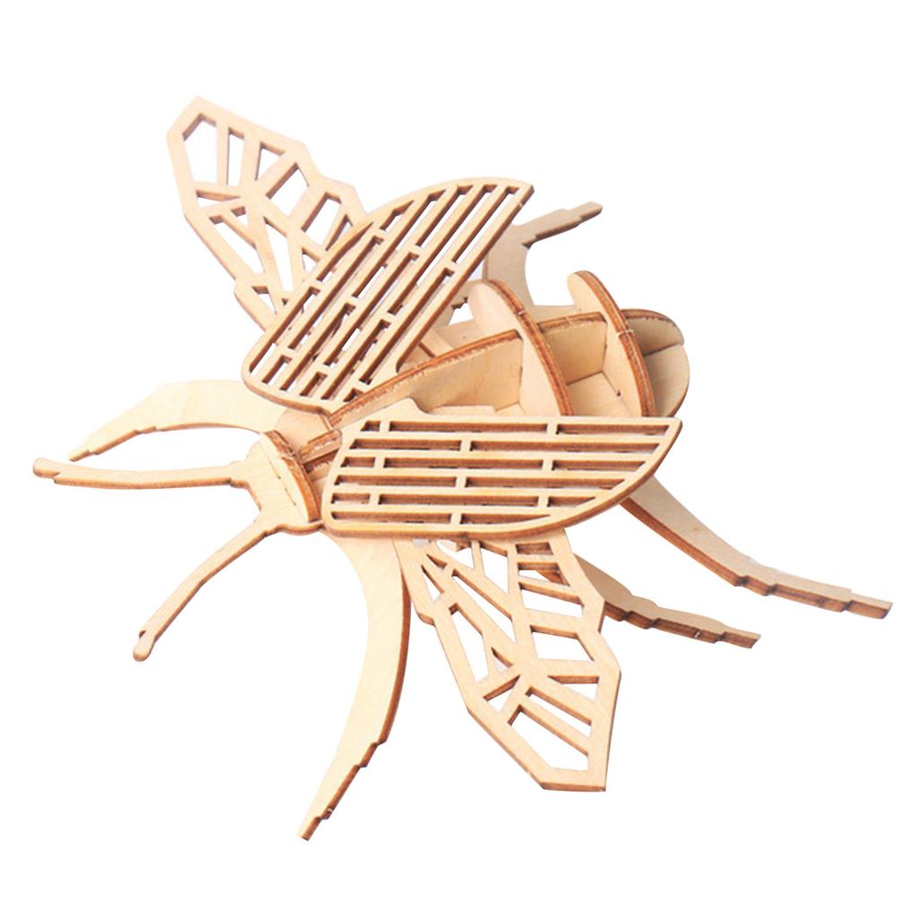 Insect Puzzle Wooden DIY Assembly 3D Puzzle Toy Educational Puzzle Toy For Kids