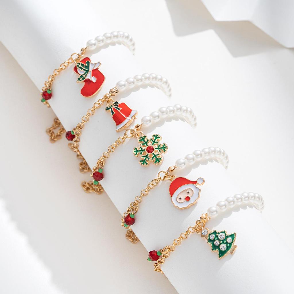 Christmas Alloy Jewelry: Tree, Santa, Snowman, Reindeer, and Bell Designs