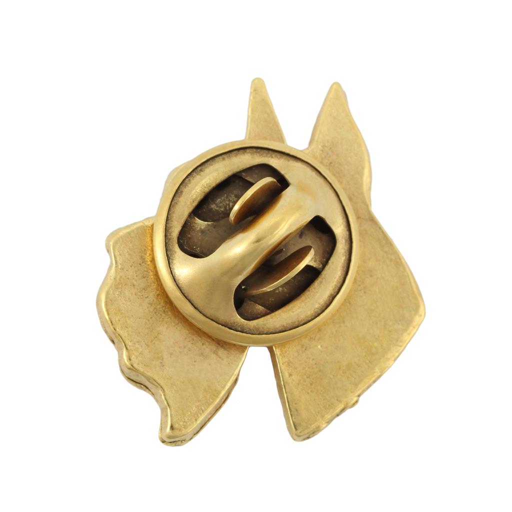 Schnauzer II - gold-plated pin brooch, elegant dog ornament, unique pin by Art-Dog brand
