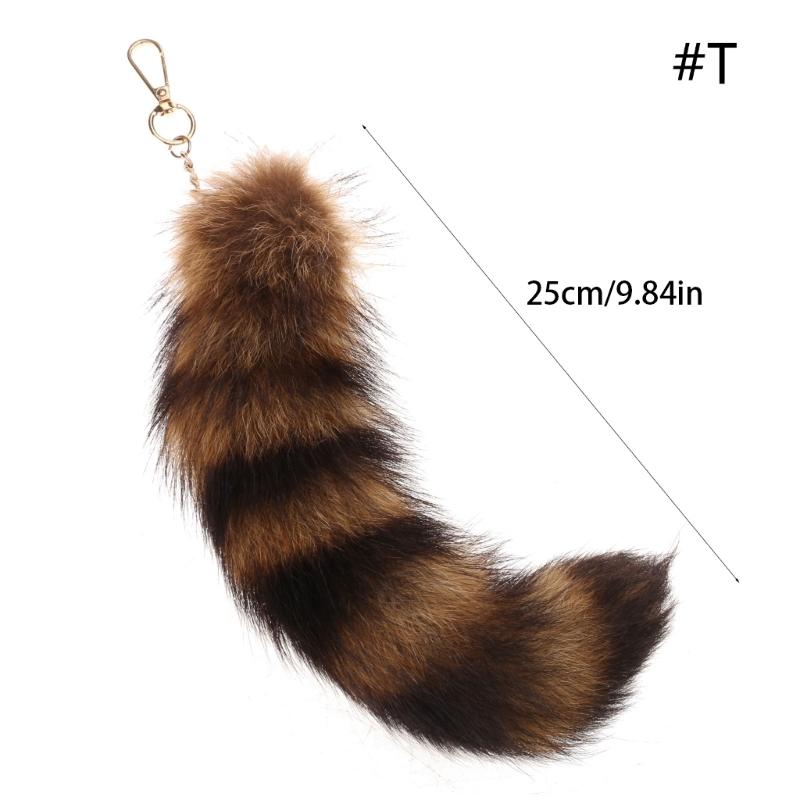 Rävhalsband Nyckelring Plyschväska Nyckelring Prydnader Bilnyckelringar Djursvans Nyckelringar Berlock Present