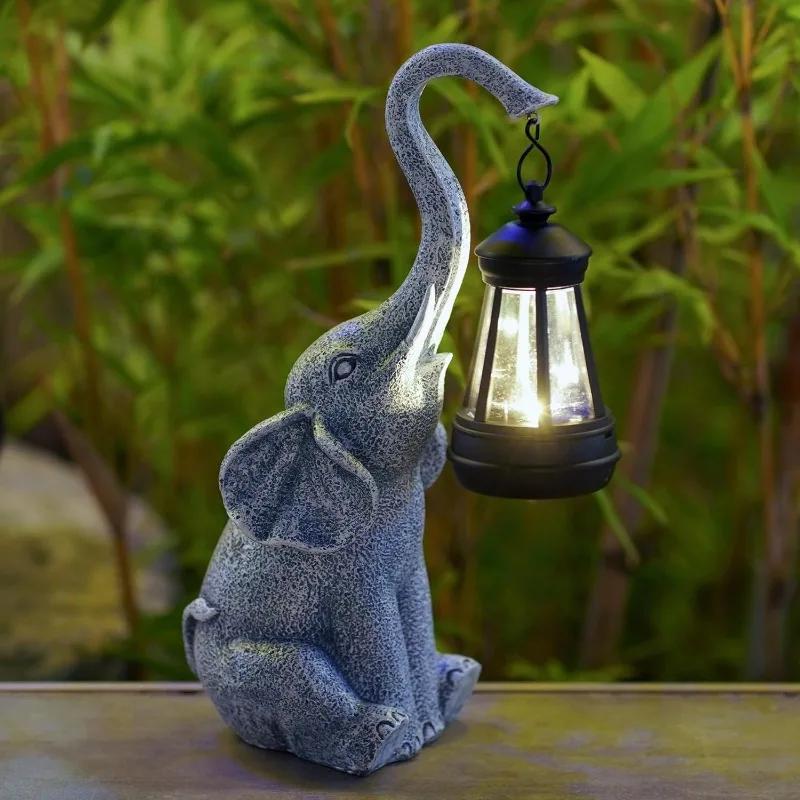 1PCS Elephant Statue Garden Decoration, Ideal Birthday Gift, Exquisite Outdoor and Home Decoration