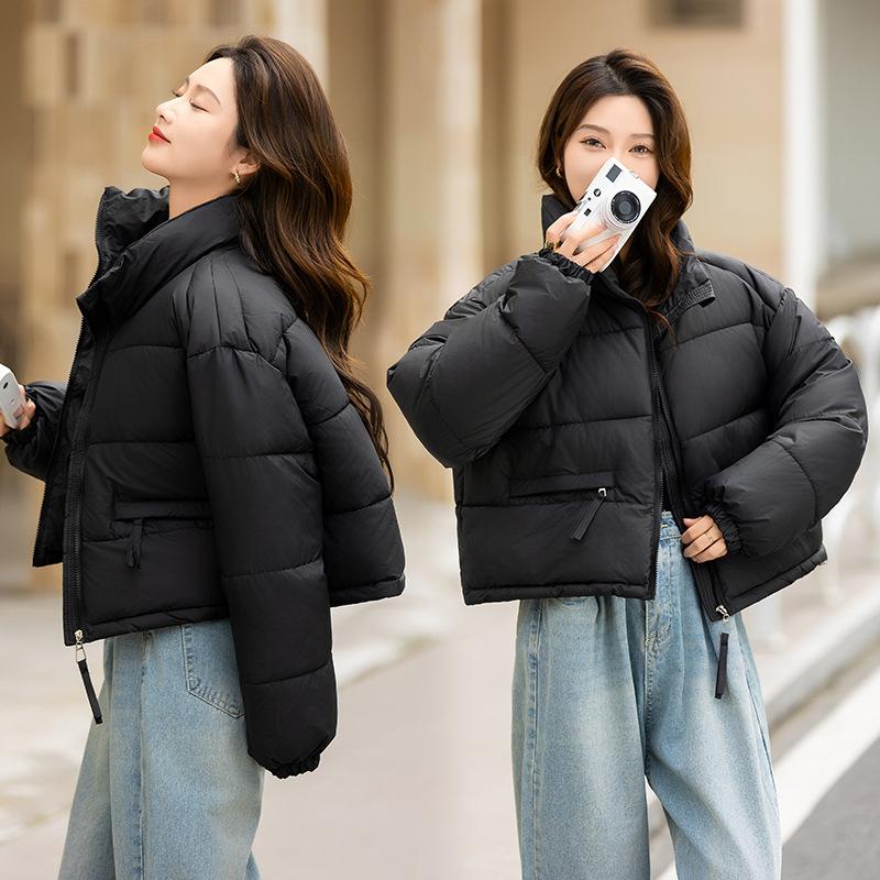 Short cotton clothes women's 2025 winter new loose thickened cotton clothes student bread jacket casual jacket
