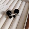 French retro silver needle pearl earrings simple niche exquisite earrings fashion high temperament earrings women