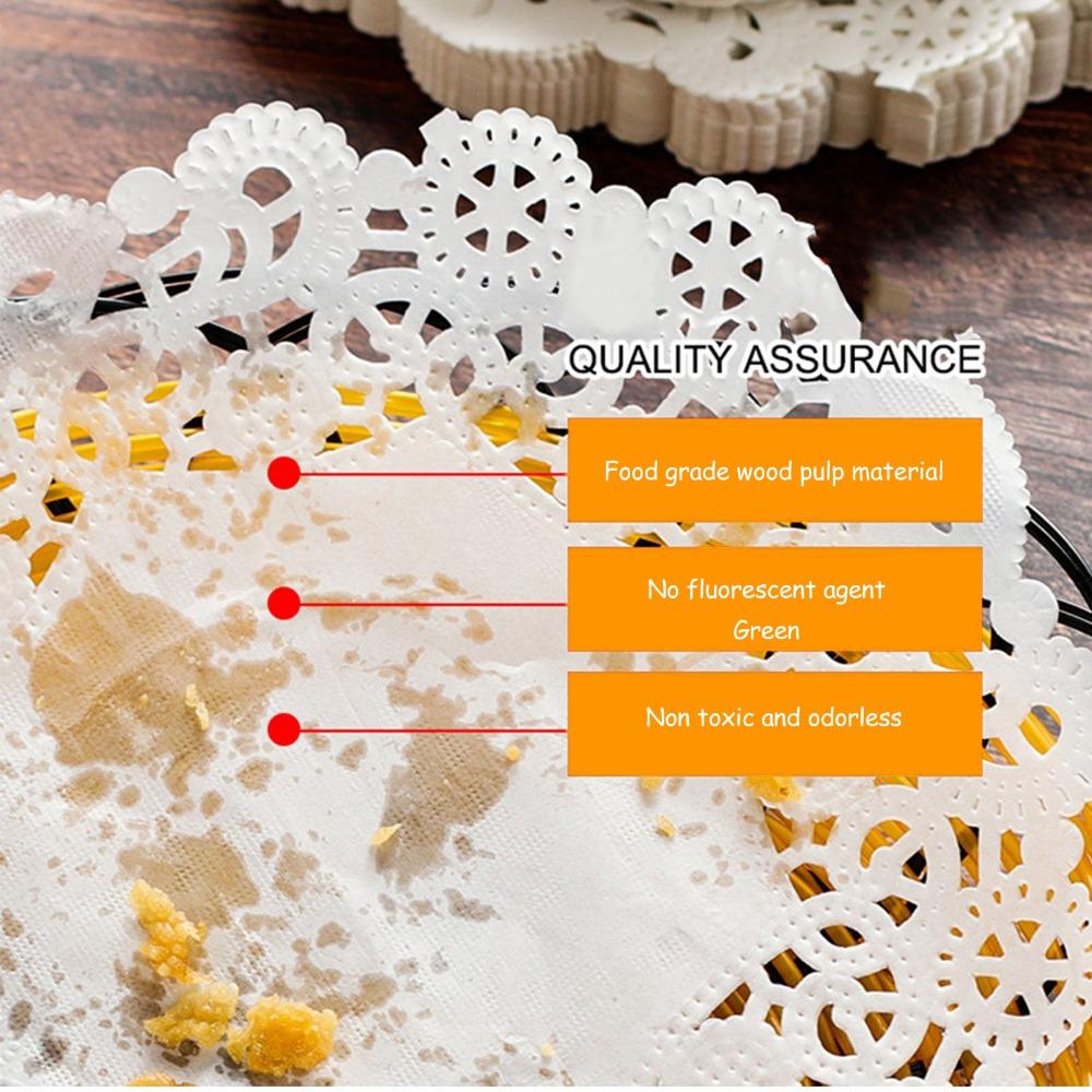 150 PCS Food Grade Wood Pulp Oil Absorbing Paper Disposable Paper Doilies  Home Kitchen Restaurant