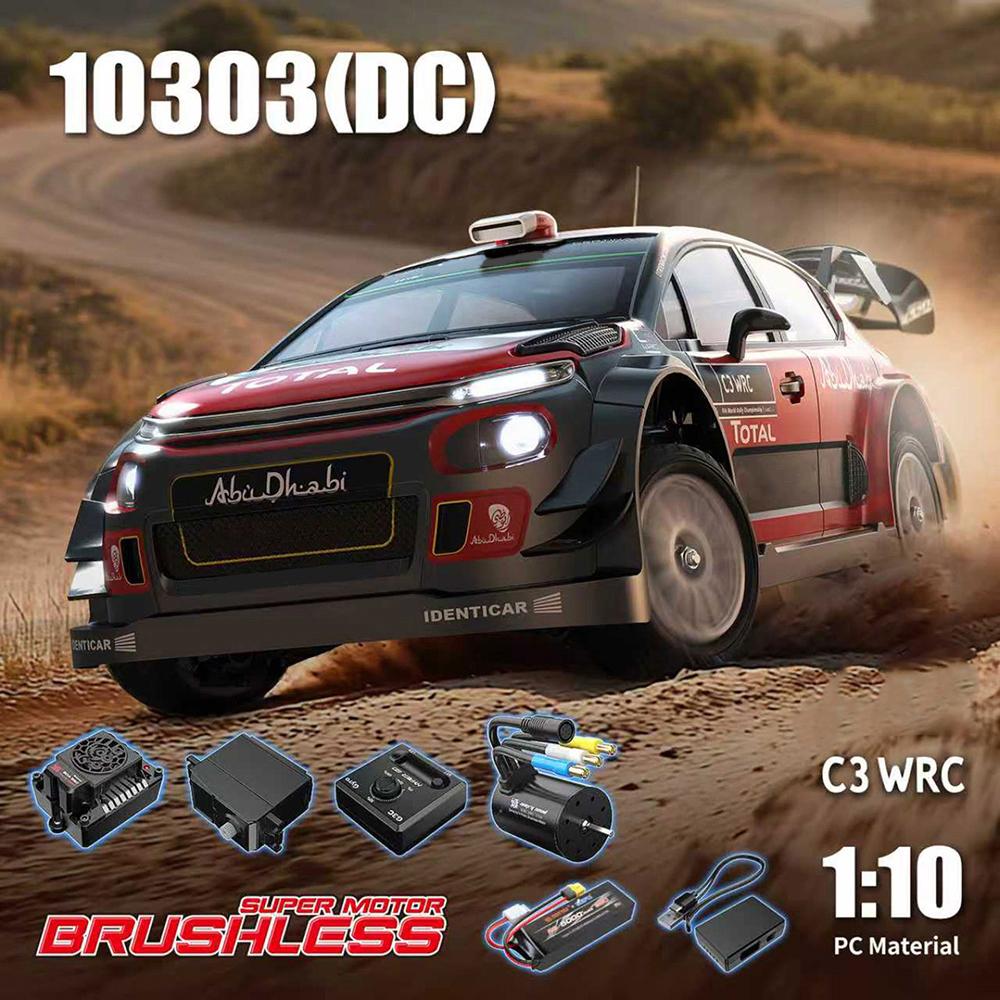 MJX Hyper GO WRC C3 10303 4WD Brushless RC Rally Racing 1/10 Electric Remote Control Model Car Adult Children's Toys