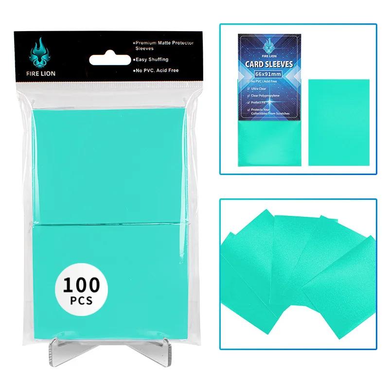 

100pcs 66x91mm Card Sleeves Perfect Fit Inner Sleeves Ideal for Double-Sleeving Trading Card Sleeve with MTG TCG Gaming Cards бирюзовый