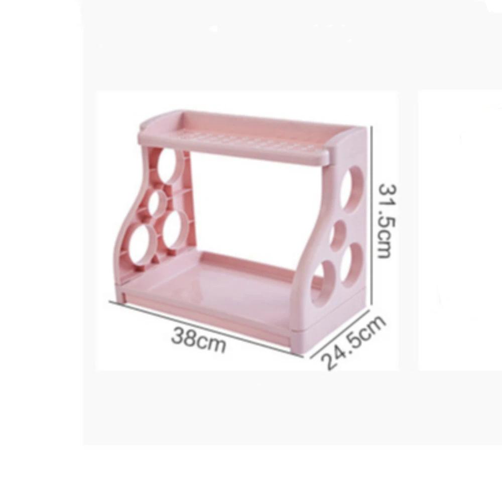 New Double Layer Kitchen Storage Rack Space Saving Multi-function Condiment Holder Large Capacity Spice Rack Kitchen Use