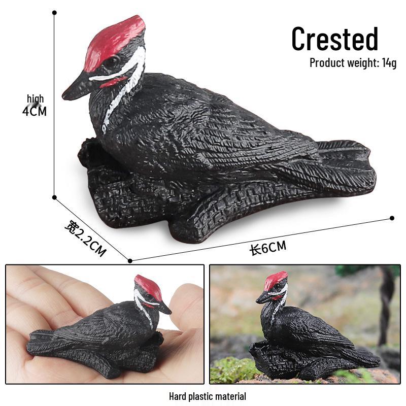 Great Crested Grebe Realistic Heart Animal Model - Children s Cognitive Ornament
