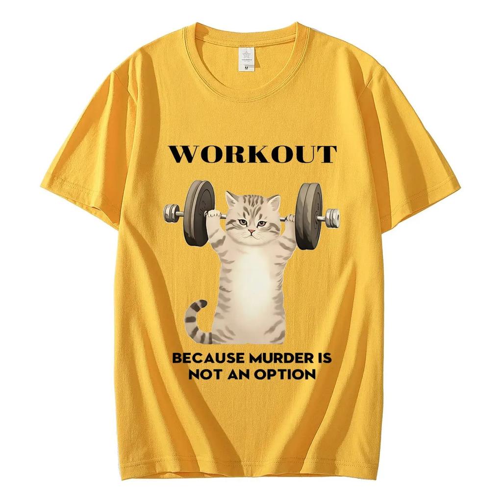 Fun Sports Cat Funny Graphic TShirt Unisex HighQuality Trendy Summer Casual Oversized 100 Cotton Short Sleeve Tshirts