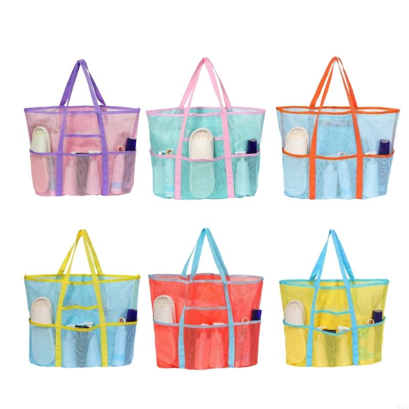 Borsa in Rete di Poliestere Drenante Rapido Organizer per Costumi da Bagno Borsa da Spiaggia Borsa da Viaggio di Grande Capacità Per il Pendolarismo Quotidiano Vacanze al Mare