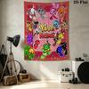 Alien Parade Custom Name Wall Tapestry Aesthetic Wall Hanging Printed Fabric Blanket Decorative Tapestries For Bedroom Room Home Decor