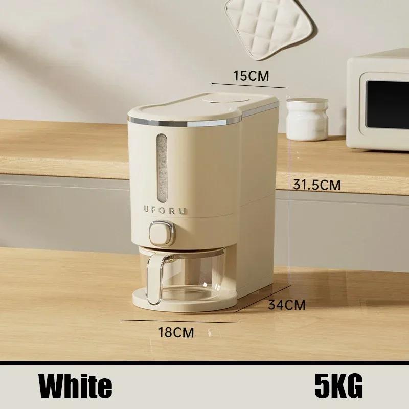 Kitchen Insect Proof Rice Bucket Moisture Proof Rice Jar Large Capacity Food Storage Bucket Pressure Type Simple Rice Container