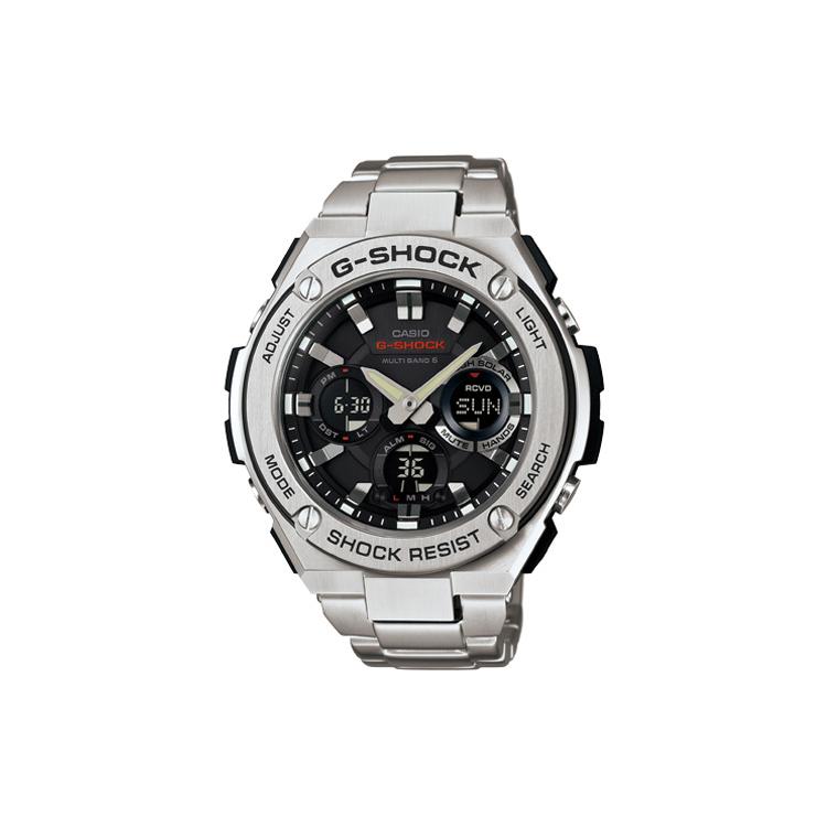 

CASIO Men G-STEEL Series Black Watch GST-W110D-1 GST-W110D-1 Silver Strap