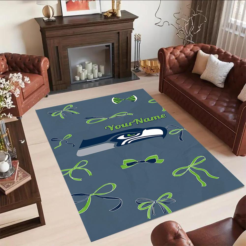 Seattle Seahawks Customizable Name Carpet Design For Decorate Room Dining Room Hallway Study Room Antislip Carpet Office Home Decor