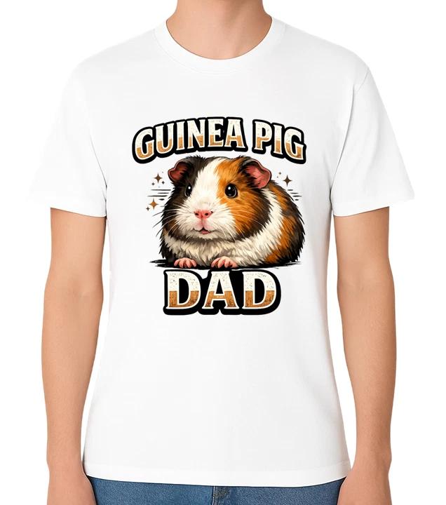Guinea Pig Dad Cute Pet Lover T-Shirt Funny Animal Gift Father Tee S