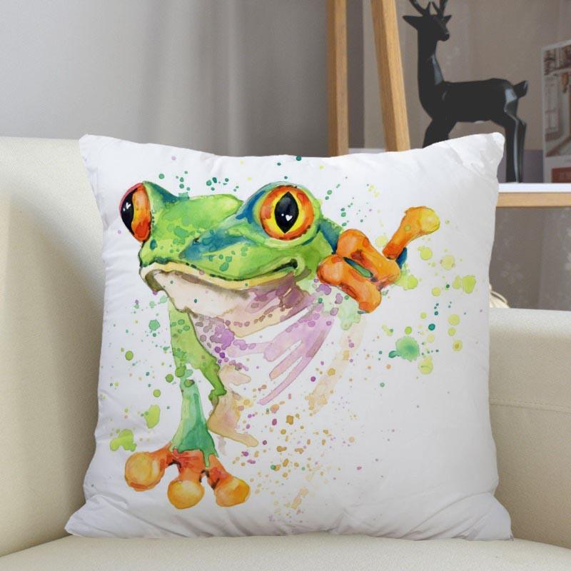 Față de pernă animal broască Decor casă Fermoar Pătrat Pernă de aruncat Livrare directă