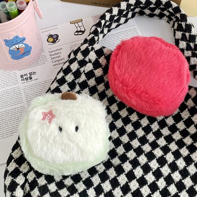 Cartoon Cute Apple Plush Doll Toy Bag Pendant Coin Purse Key Lipstick Sundries Storage Bag Girl Heart Creative Headphone Bag