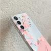 Clear Case For Samsung Galaxy S22 S20 FE S21 Plus S10 Lite S9 S8 S10e Note 20 Ultra 10 9 8 Phone Cover Flower Letter Pink A B C