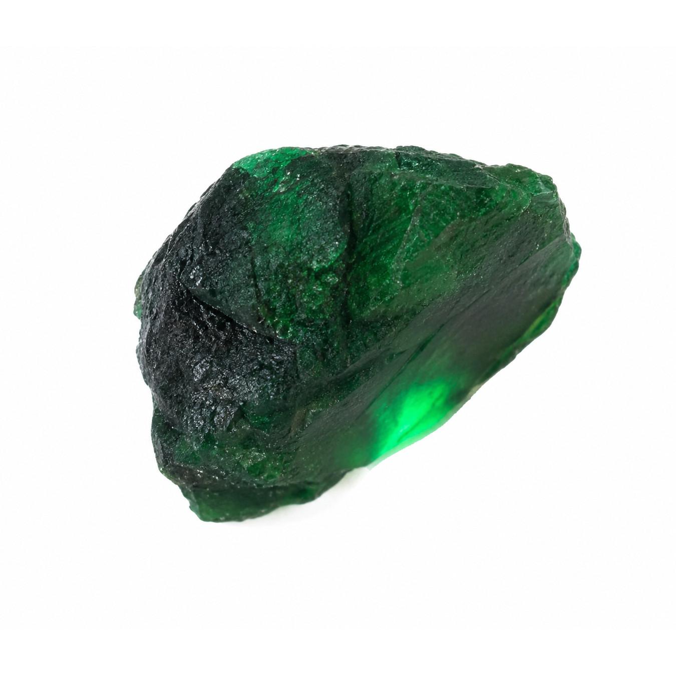 

CERTIFIED 130Ct Natural Green Emerald Uncut Rough Earth-Mined Loose Gemstone Raw 94.8 mm Approx. зелений