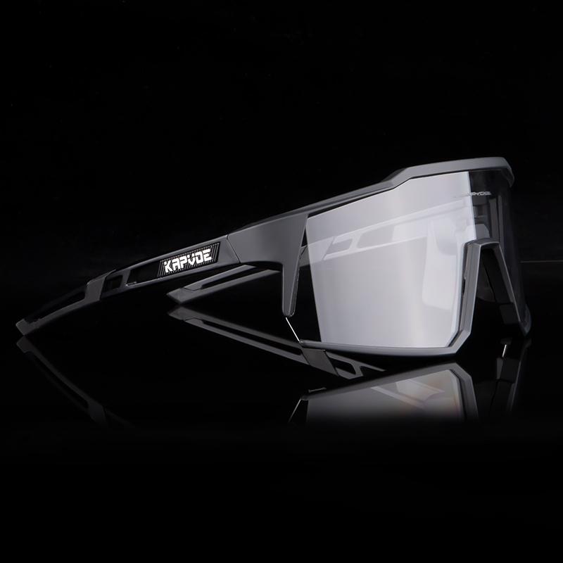 Kapvoe Photochromic Cycling Glasses Outdoor Sports Men Bike Glasses Women Mountain Bicycle Riding Protection Goggles Eyewear