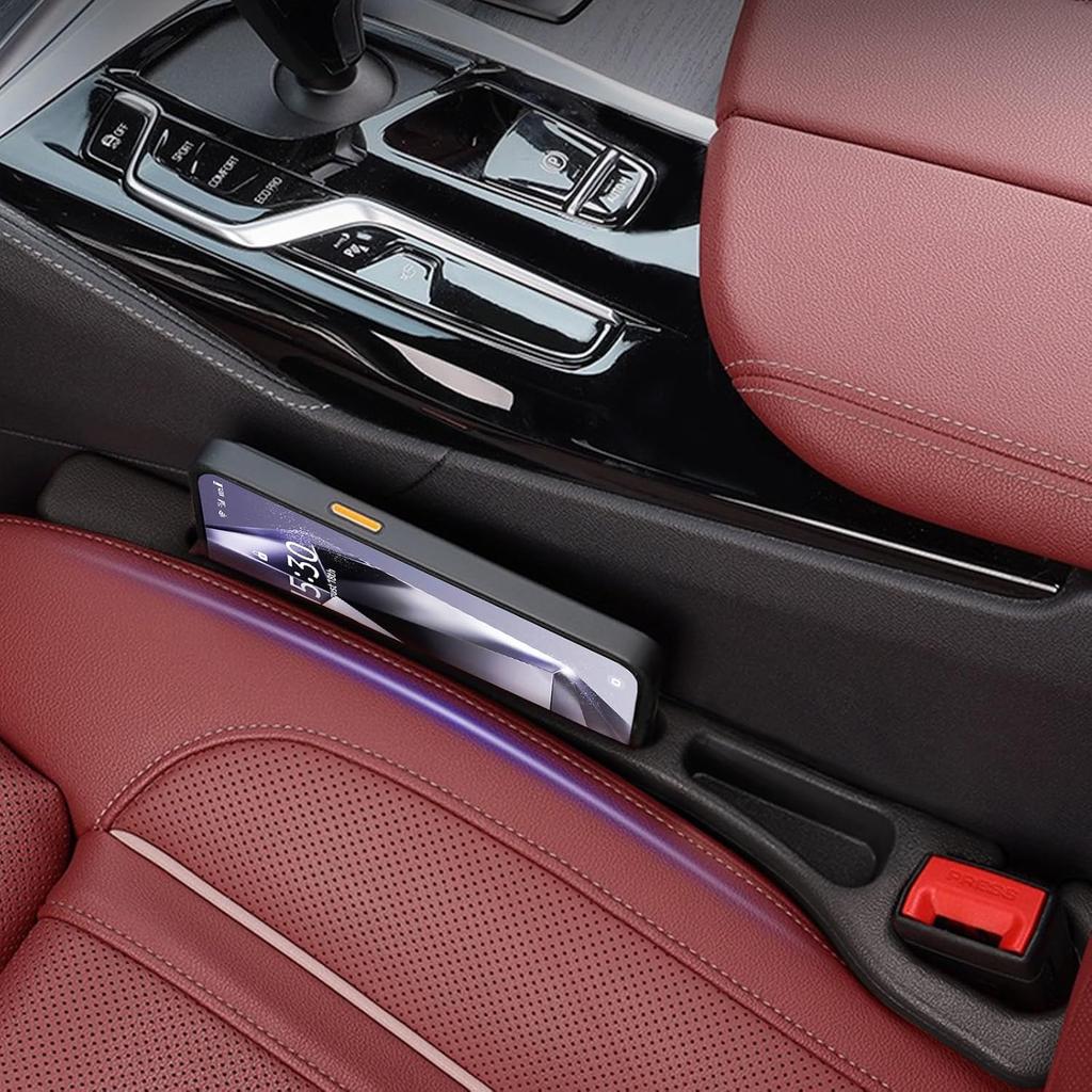 Car Seat Gap Filler, Seat Side Gap Filler With Organizer, 2 In1 Seat Crevice Blocker, Universal Fit Car SUV Truck Fill The Gap Between Seat & Console