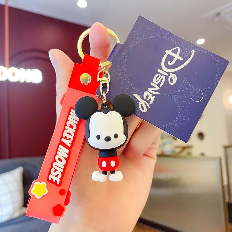 Cute Pvc Cartoon Keychain Wholesale Authentic Disney Mickey Minnie Keychain Bag Pendant StyleC