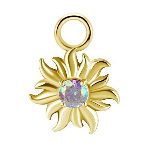 Charms - Cocr Nf - Sole - Zirconia Colorata Premium - Oro - D-054