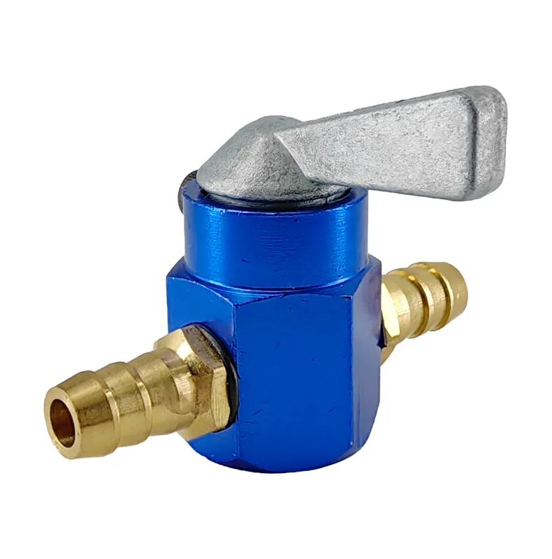 1 STÜCK UNIVERSAL 6 MM MOTORRAD DIRTBIKE ATV IN-LINE BENZIN EIN-AUS KRAFTSTOFFHAHN SCHALTER MOTORRAD KRAFTSTOFFSCHALTER-BLAU