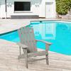Poltrona Adirondack Poltrona da Giardino Sedia da Giardino per Esterni Dim. 78L x 89P x 88A cm Legno Massello di Abete Effetto Grigio Invecchiato per Giardino, Terrazzo e Balcone