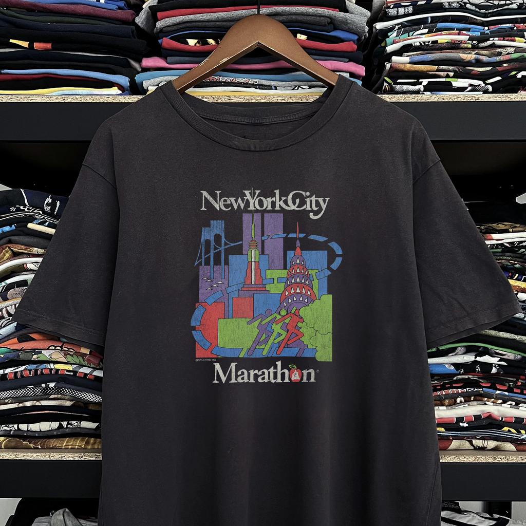 90s New York City Marathon Classic T-Shirt Black XXL