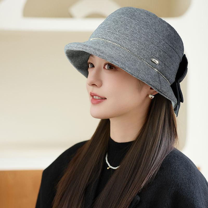 New Wool Retro Fashion Bucket Hat Autumn and Winter Women's Warm Fashion Basin Hat