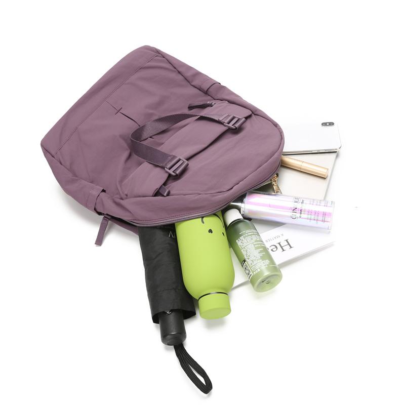 Men Solid Color Backpack Women's Large Capacity Lightweight Backpack Student Travel Bag