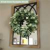 ABWR-2X Eucalyptus Wreath Farmhouse Decor, Green Wreath Front Door Farmhouse Artificial Wreath Spring Summer Greenery Wreath