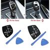For BMW 1 2 3 5 Series X3 X4 X5 X6 F30 F10 F32 F25 F15 F16 Without M Emblem Car Shift Knob Panel Gear Button Cover Sticker