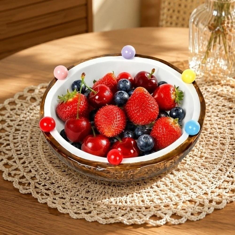 Decoration Coconut Fruit Serving Plate Snack Plate Fruit Storage Tray Household Use