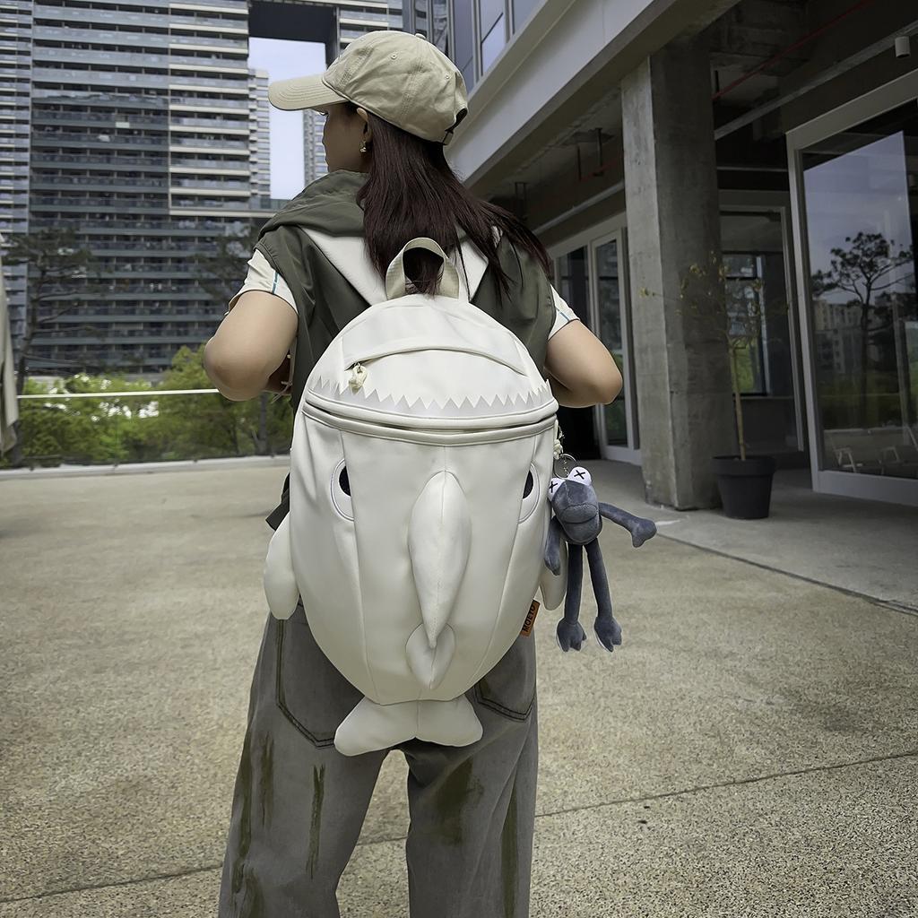 Sac à dos tendance requin pour écolier, couple homme et femme, grande capacité, collège, étudiant, sac à dos scolaire, niche, drôle, voyage, dos