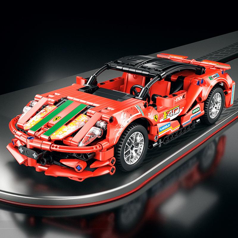 High-Tech Racing Sports Car Creation Expert Building Block 452pcs Racing Model Children's Toys for Boyfriend's Birthday Gifts